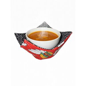 Handcrafted bowl cozy for hot or cold foods